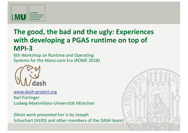 the good the bad and the ugly experiences with developing