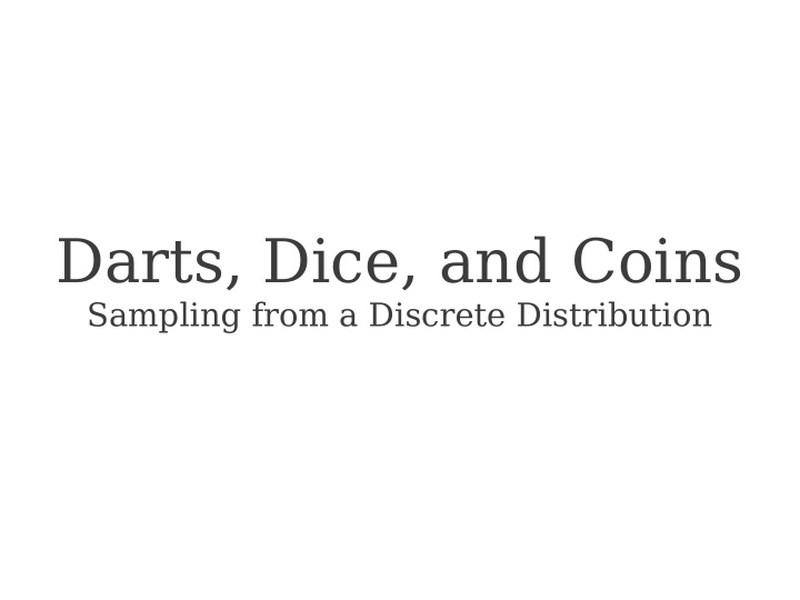 darts dice and coins