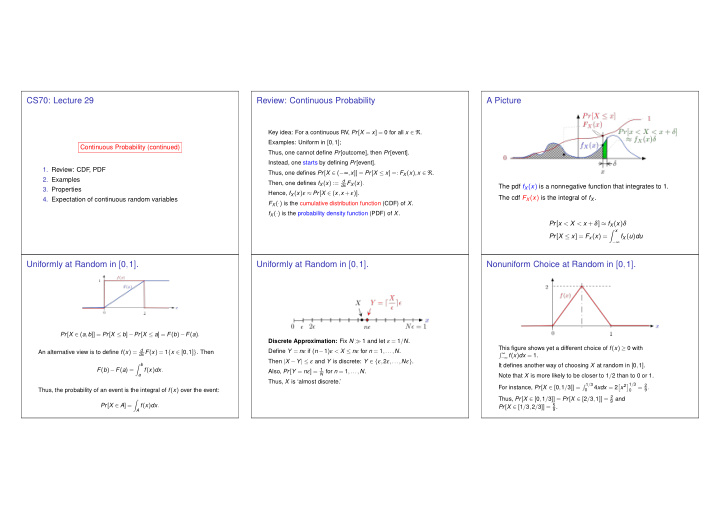 cs70 lecture 29 review continuous probability a picture