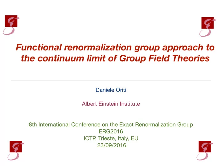 functional renormalization group approach to the