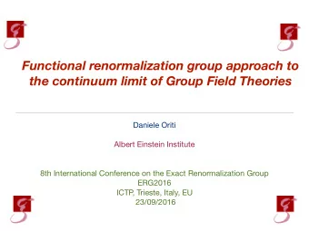 Functional renormalization group approach to  the continuum limit of Group Field Theories Daniele