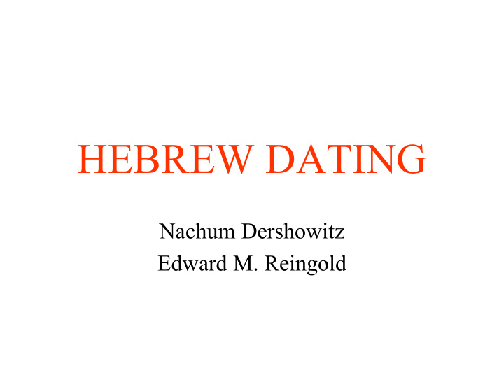 hebrew dating