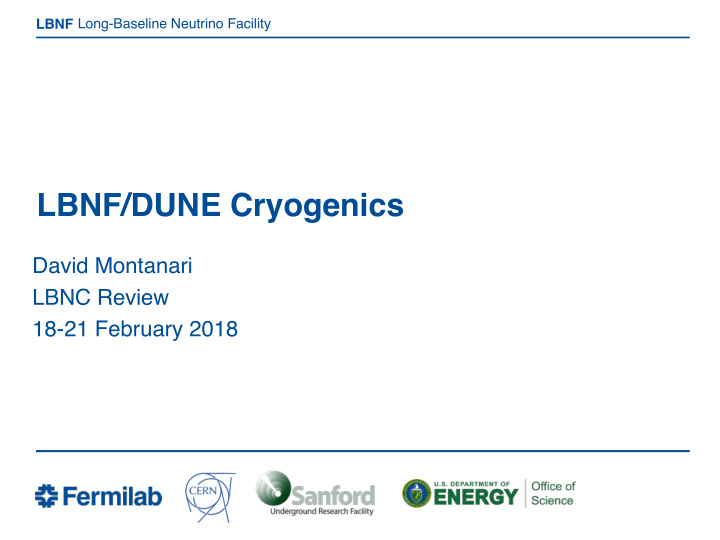 lbnf dune cryogenics