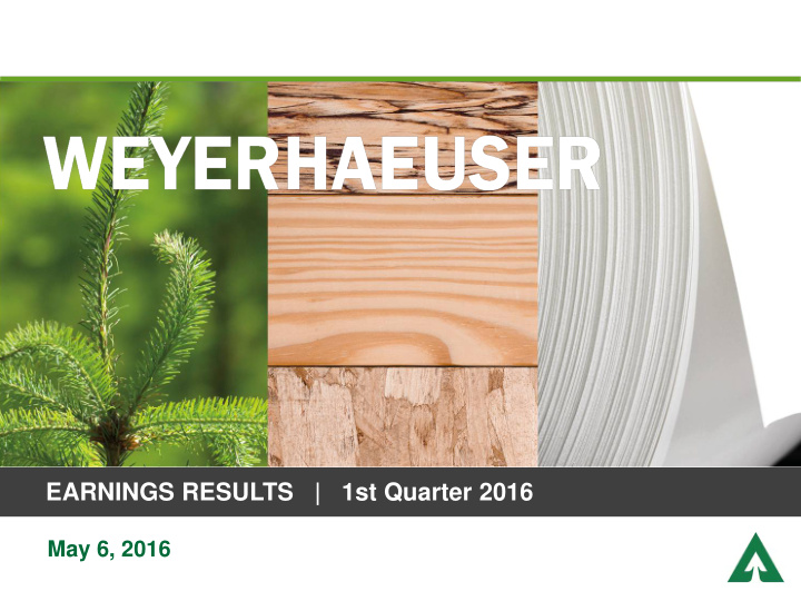 earnings results 1st quarter 2016