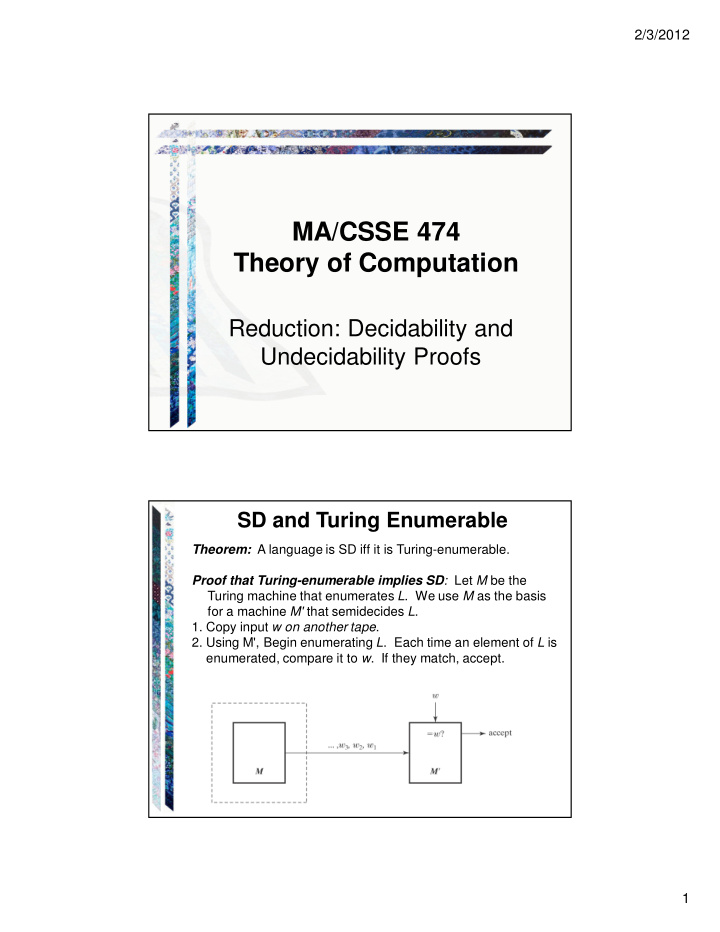 ma csse 474 theory of computation