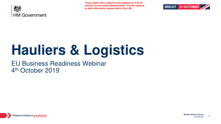 hauliers logistics