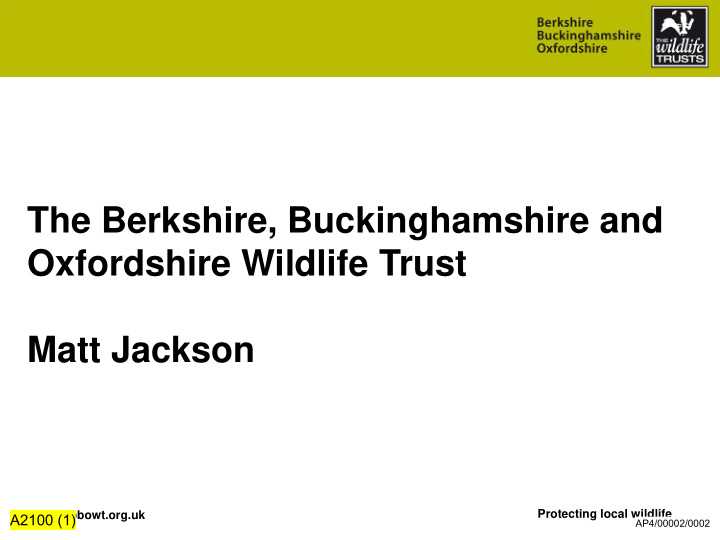 the berkshire buckinghamshire and oxfordshire wildlife