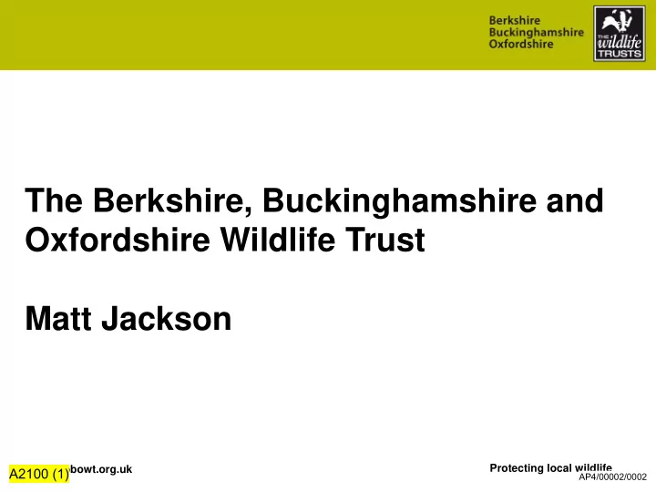 the berkshire buckinghamshire and oxfordshire wildlife