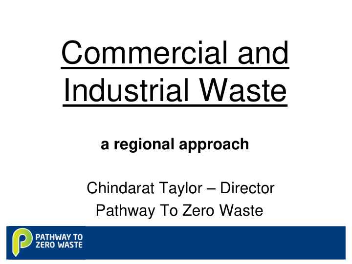 commercial and industrial waste