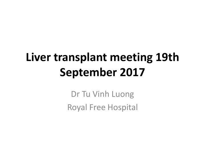 liver transplant meeting 19th