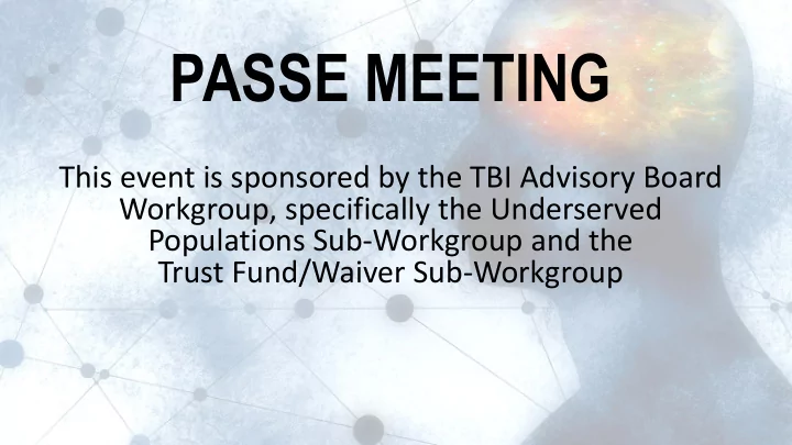 passe meeting