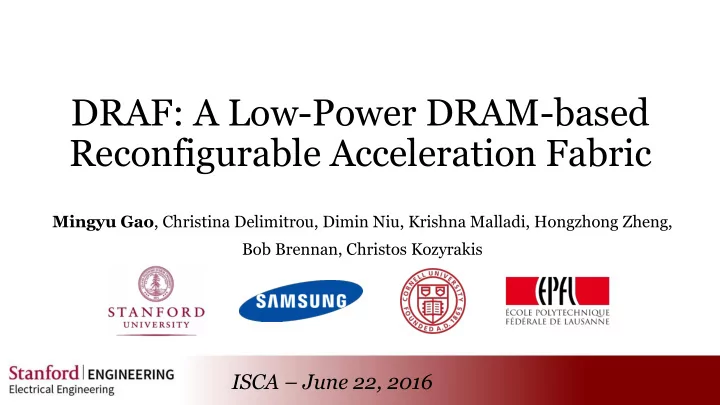 reconfigurable acceleration fabric