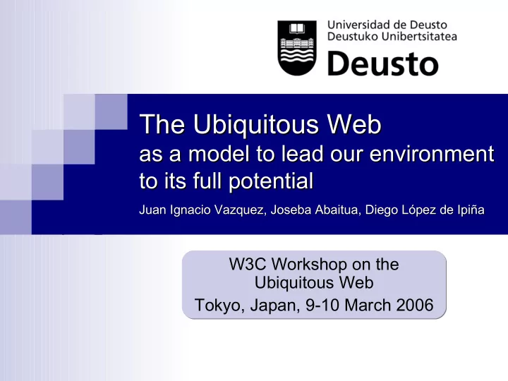the ubiquitous web the ubiquitous web
