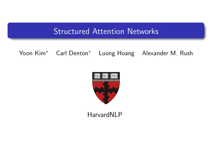 structured attention networks