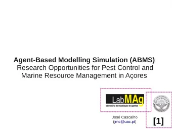 [1]  (jmc@uac.pt)  Overview  Aores Geographic Location  Agent-Based Modelling Simulation