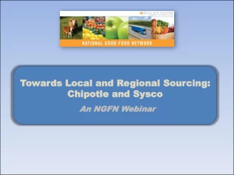 Chipo  Chipotle  tle and  and Sysc  Sysco  An  An NG  NGFN W  FN Webinar  binar  Presentation