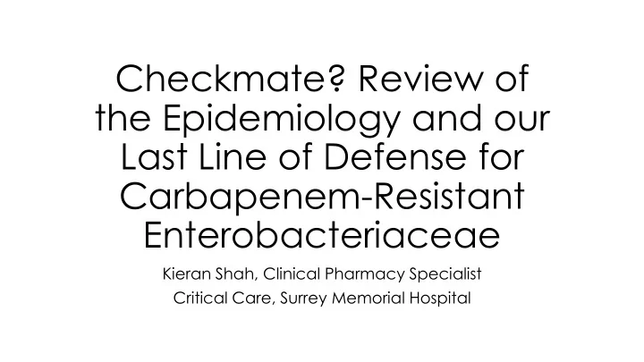 checkmate review of