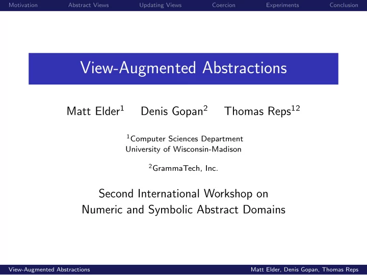view augmented abstractions