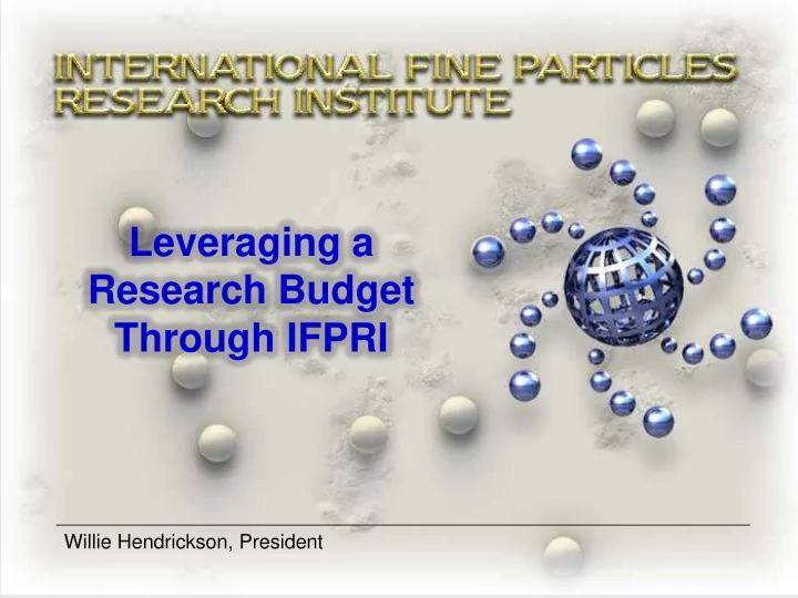 research budget