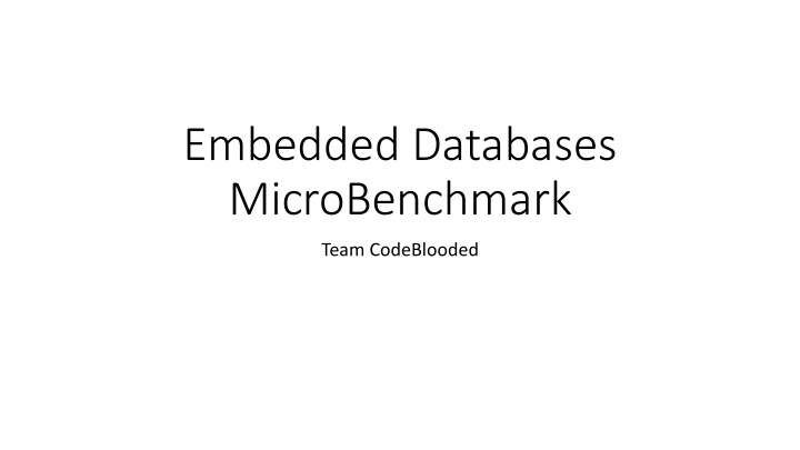 embedded databases