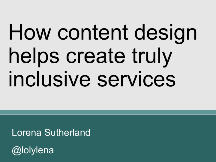 how content design