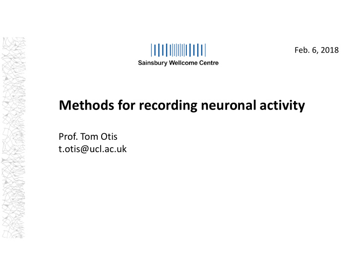 methods for recording neuronal activity