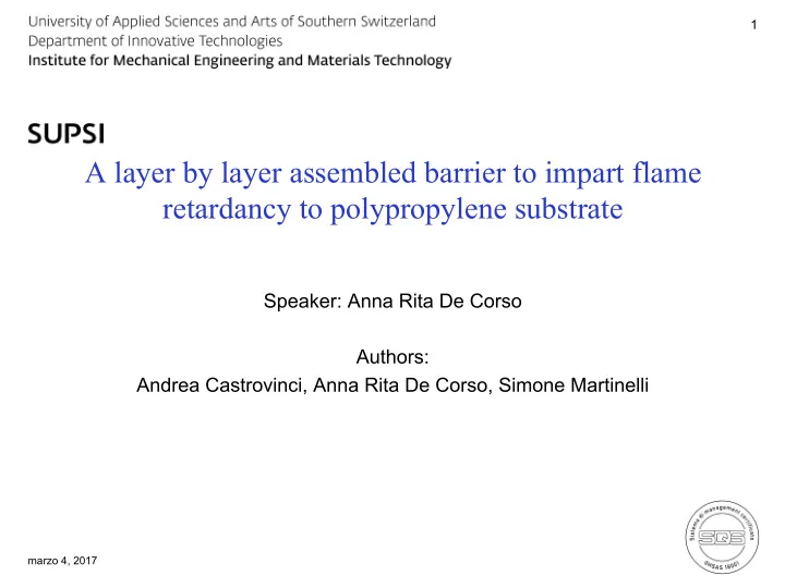 a layer by layer assembled barrier to impart flame
