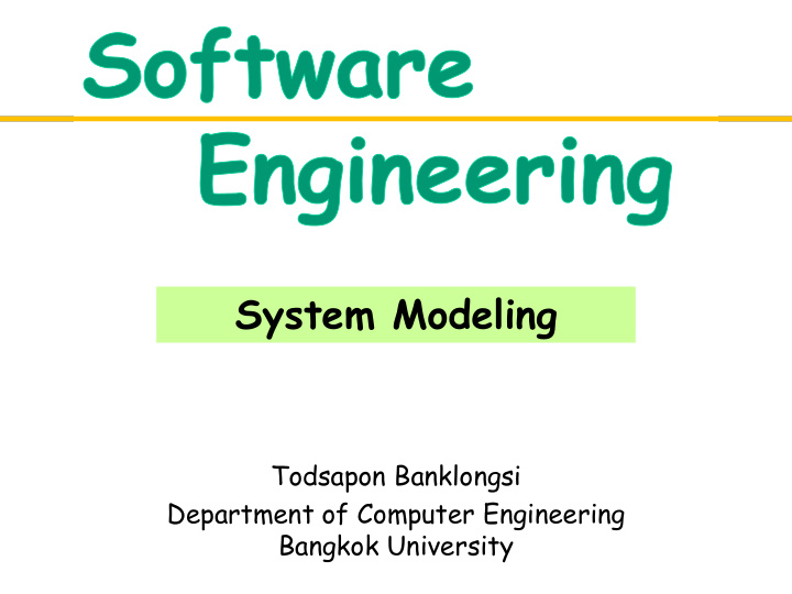 system modeling
