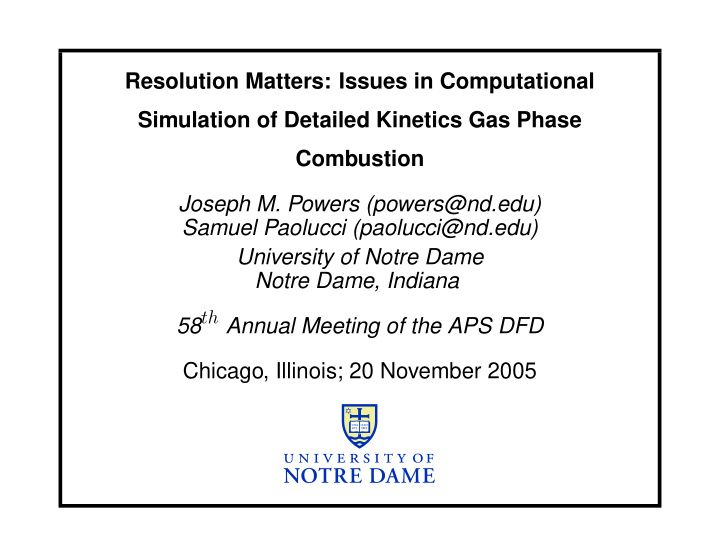 resolution matters issues in computational simulation of