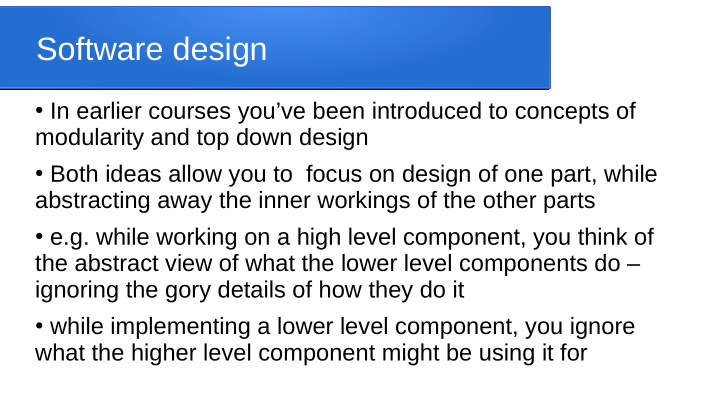 software design