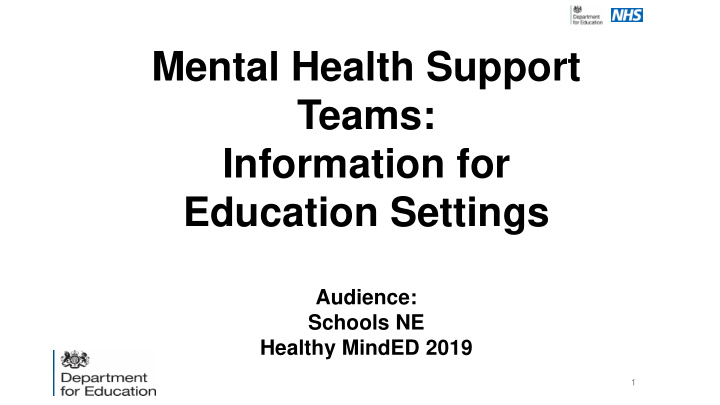 mental health support teams information for education