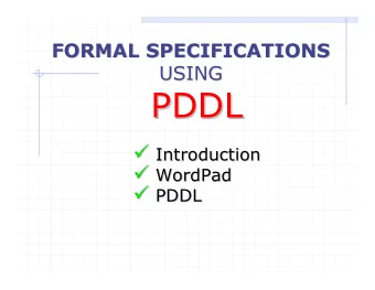 PDDL  PDDL  Introduction  Introduction    WordPad  WordPad    PDDL  PDDL