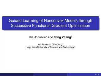 Guided Learning of Nonconvex Models through  Successive Functional Gradient Optimization Rie