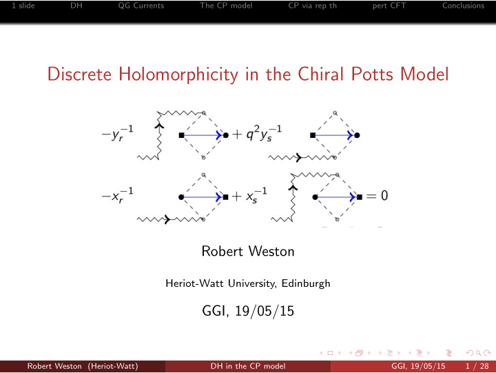 discrete holomorphicity in the chiral potts model