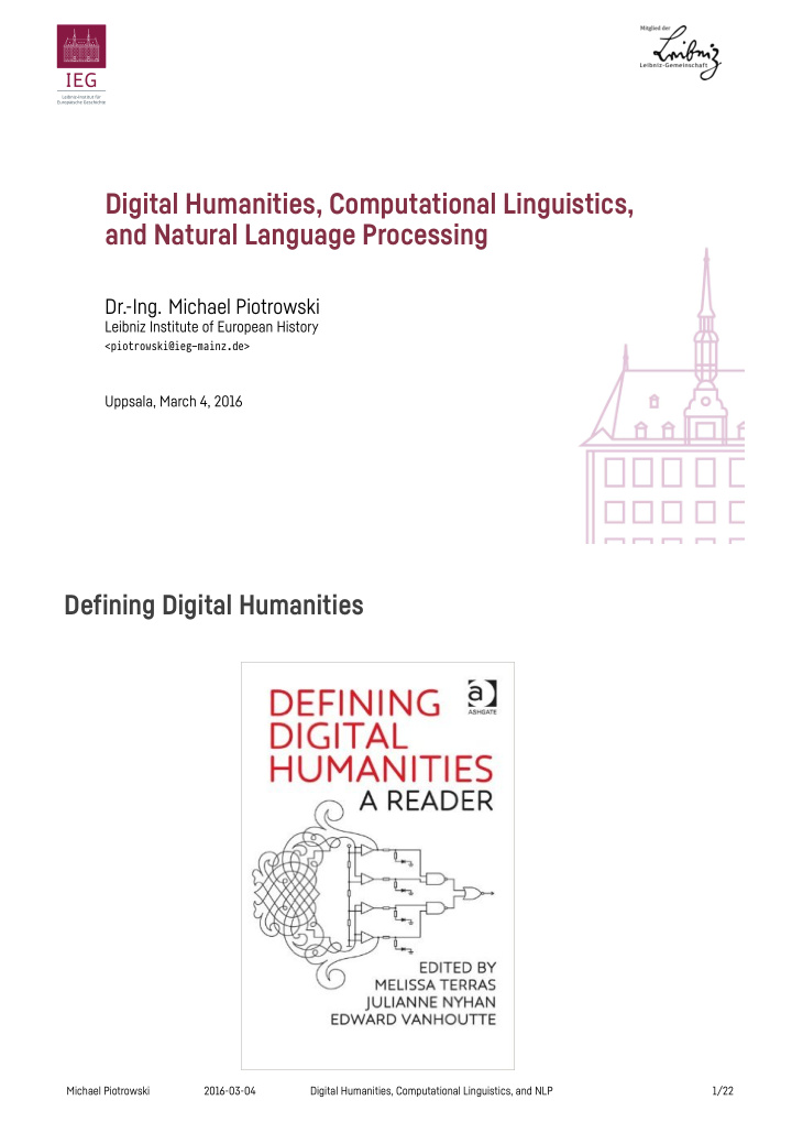 digital humanities computational linguistics and natural