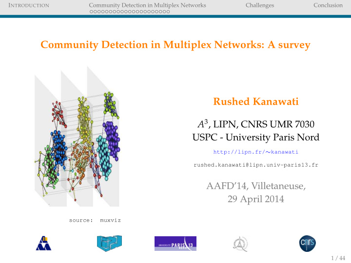 community detection in multiplex networks a survey rushed
