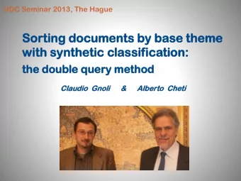 So  Sorting  ing do  documents  uments by b  y base  se the  heme  me  wit  ith  h sy  synt  nthe