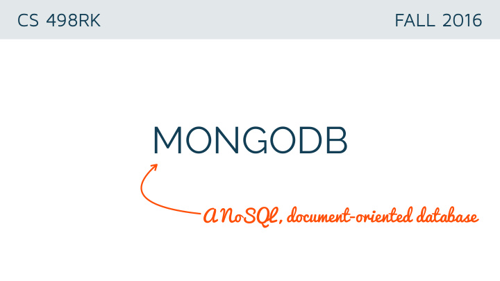 mongodb