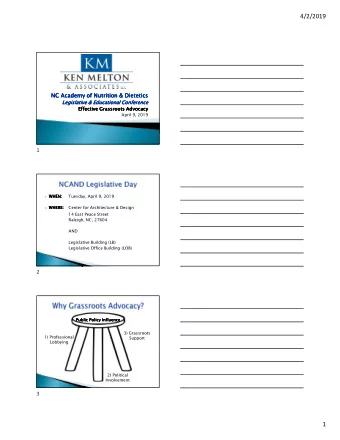 4/2/2019  NC Academy of Nutrition &amp; Dietetics  NC Academy of Nutrition &amp; Dietetics  NC