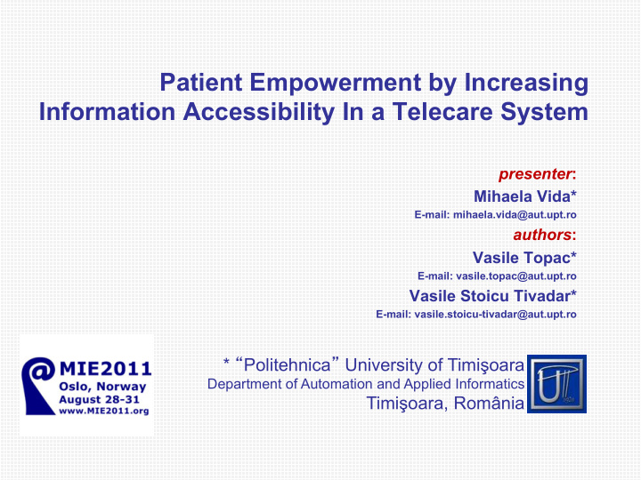 patient empowerment by increasing information