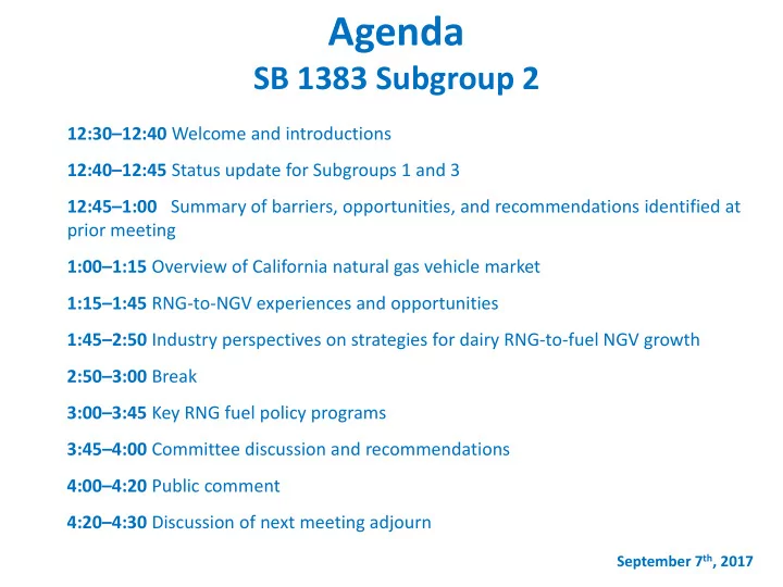 agenda