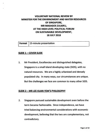 a multi-racial and multi religious country like Singapore, the heart of sustainable development