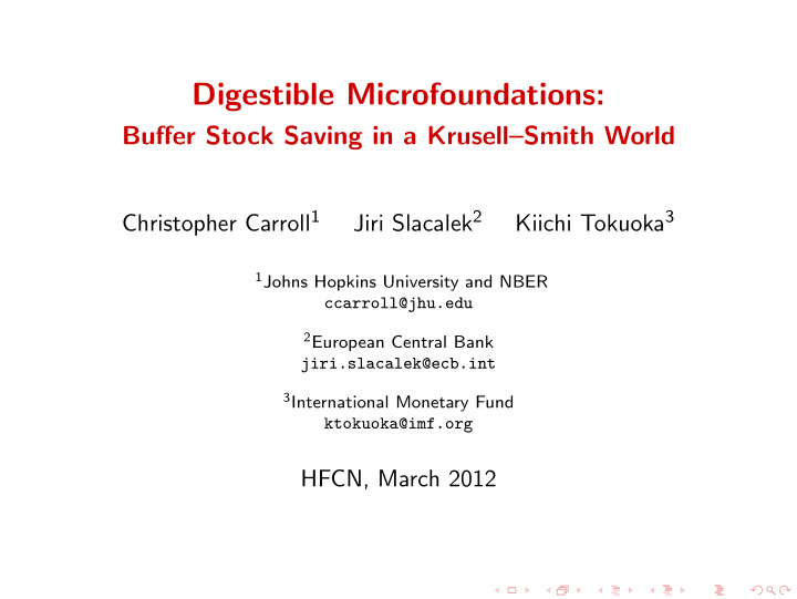 digestible microfoundations