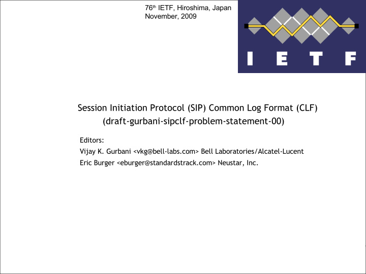 session initiation protocol sip common log format clf