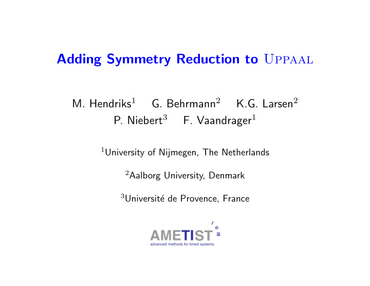 adding symmetry reduction to uppaal