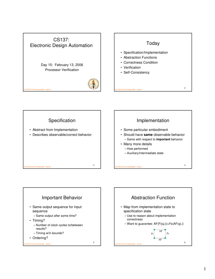 cs137 today electronic design automation