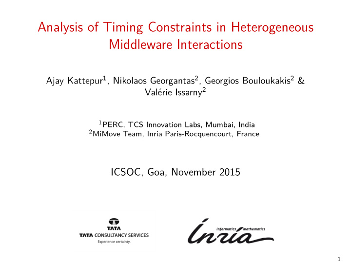 analysis of timing constraints in heterogeneous