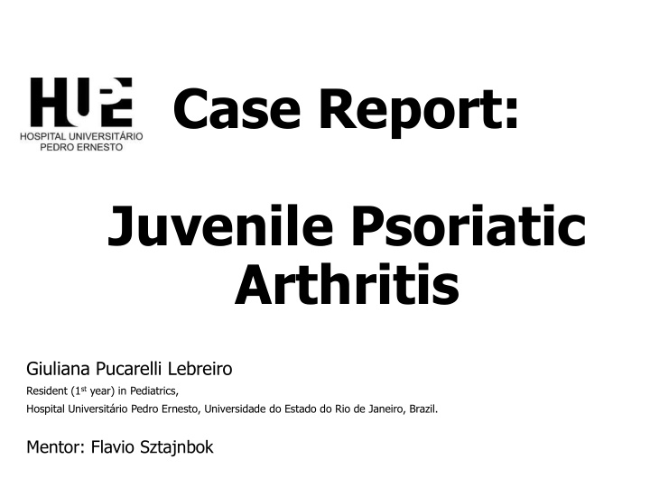 juvenile psoriatic arthritis giuliana pucarelli lebreiro
