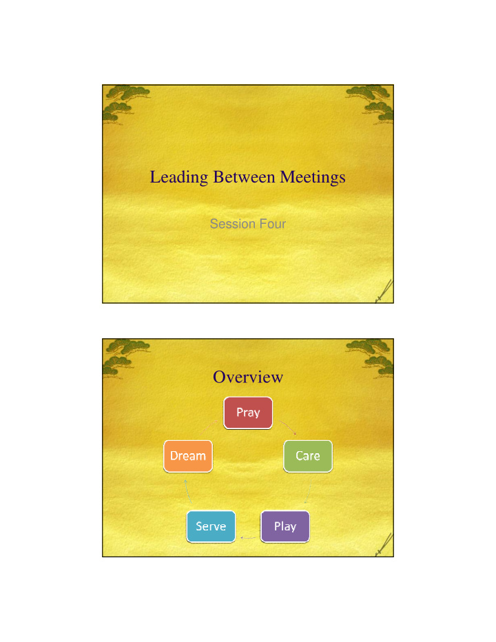 leading between meetings