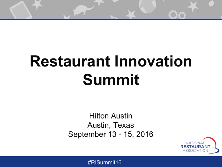 restaurant innovation summit